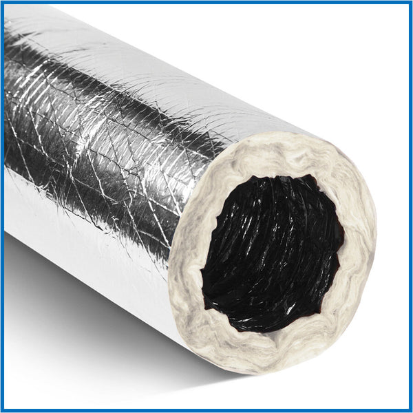 Quietflex® "Rip Stop" Silver Jacket 25' UL 181 R-Value 6.0 Insulated Ducts